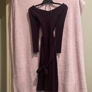 Lane Bryant Rich Purple Off-Shoulder Midi Dress